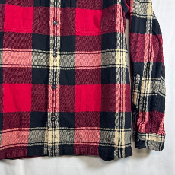 Patagonia Mens Organic Cotton Red & Black Plaid Button-Up Long Sleeve Shirt Size - Picture 5 of 9